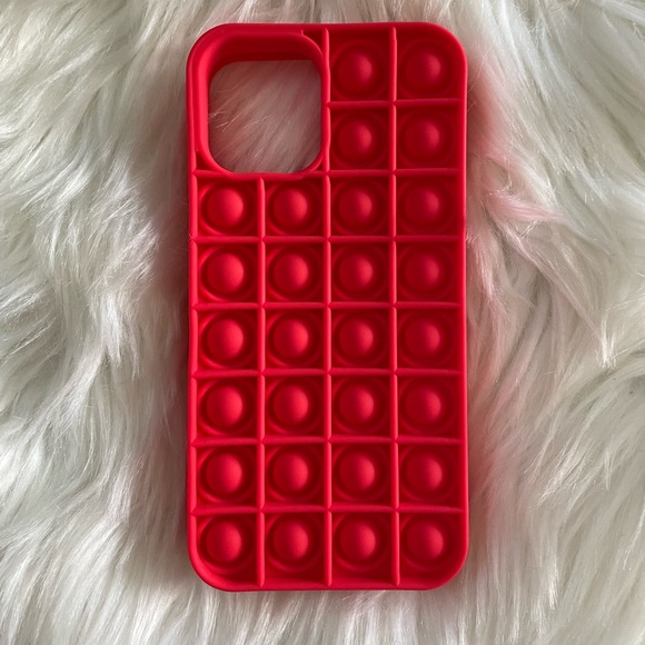 Red Pop Sensory IPhone 12 Cell Phone Cover - Picture 2 of 6